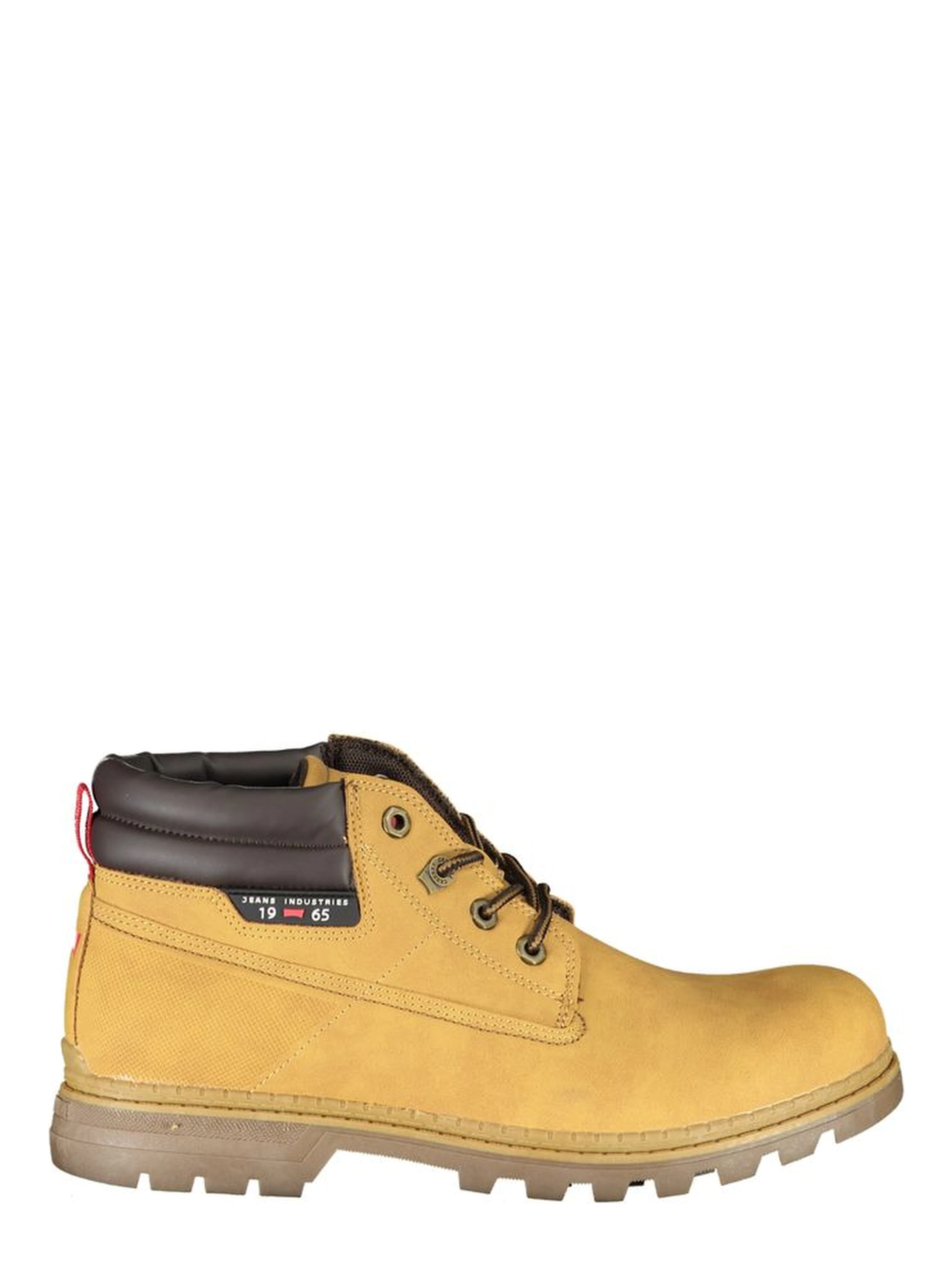 Yellow Polyester Men Boot
