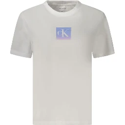 White Cotton Women T-Shirt