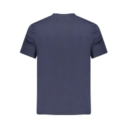 Blue Cotton Men T-Shirt