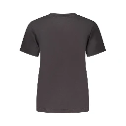 Black Cotton Women T-Shirt