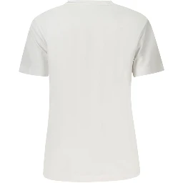 White Cotton Women T-Shirt