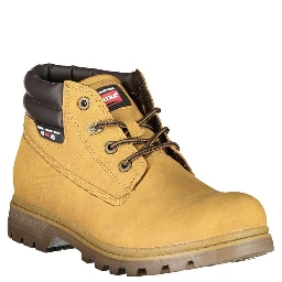 Yellow Polyester Men Boot