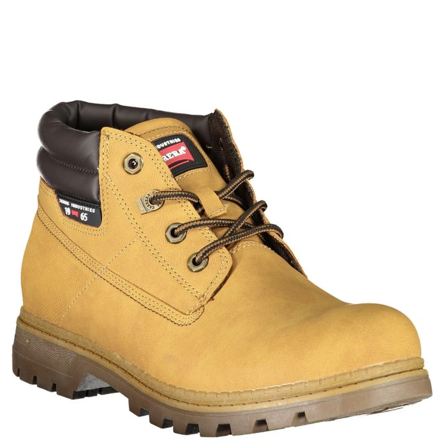 Yellow Polyester Men Boot