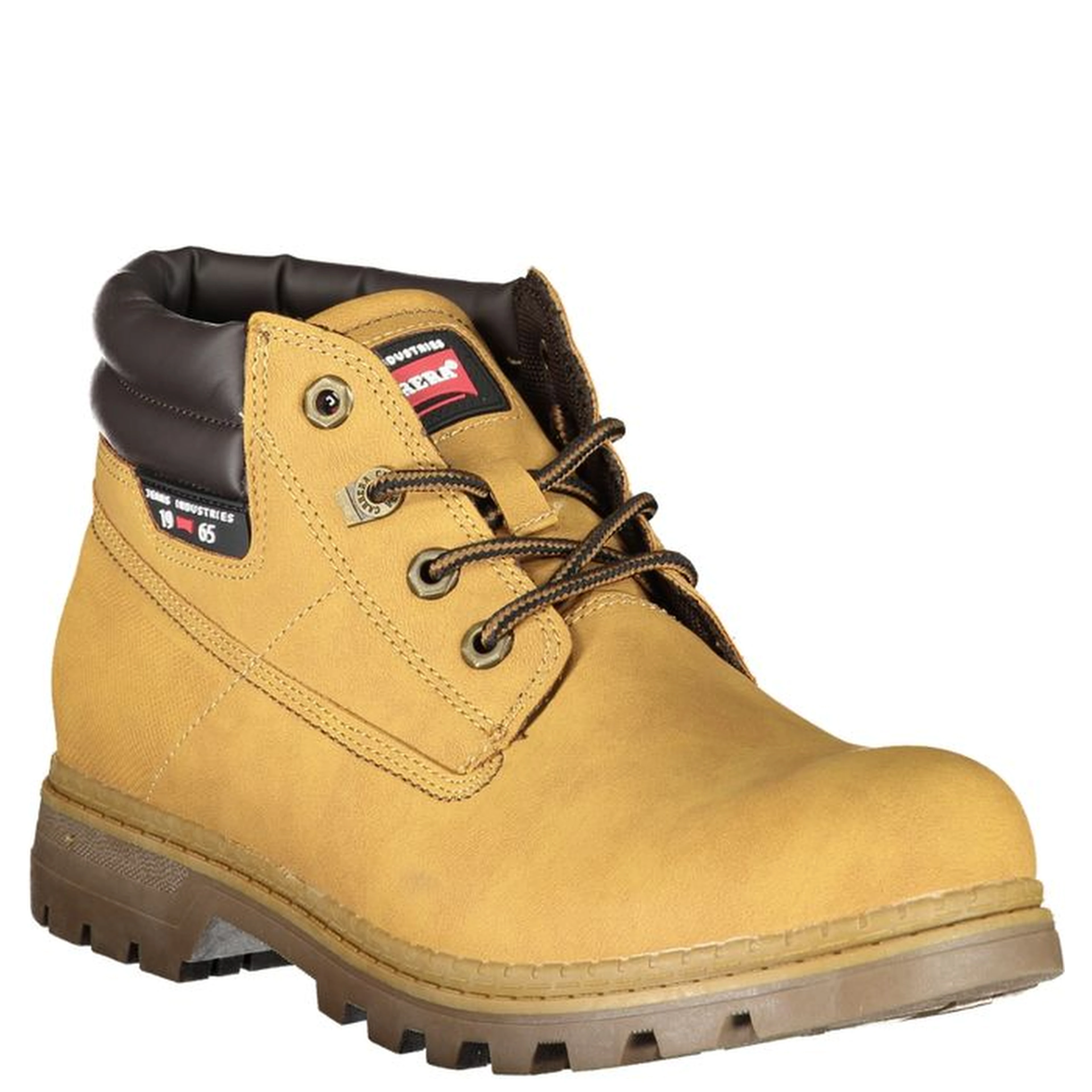 Yellow Polyester Men Boot