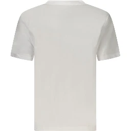 White Cotton Women T-Shirt