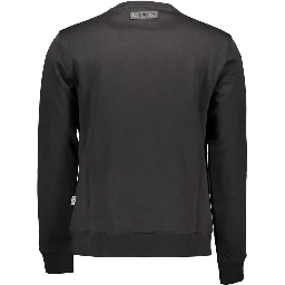 Black Cotton Men Sweater