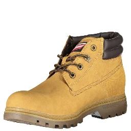 Yellow Polyester Men Boot