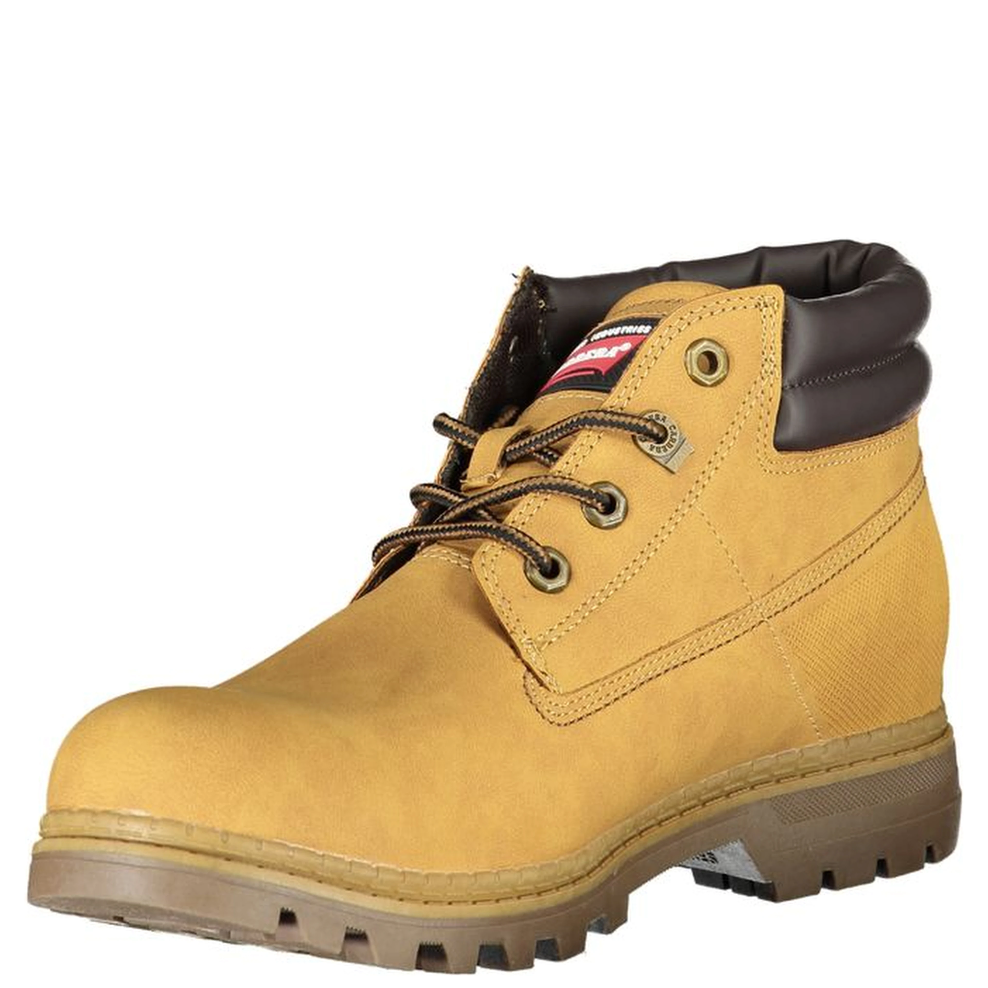 Yellow Polyester Men Boot
