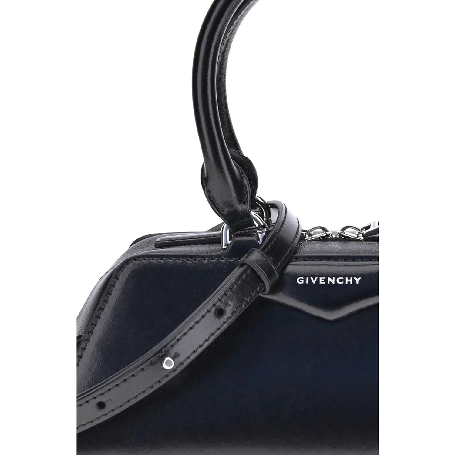 Black Calf Leather Bos Taurus Handbag