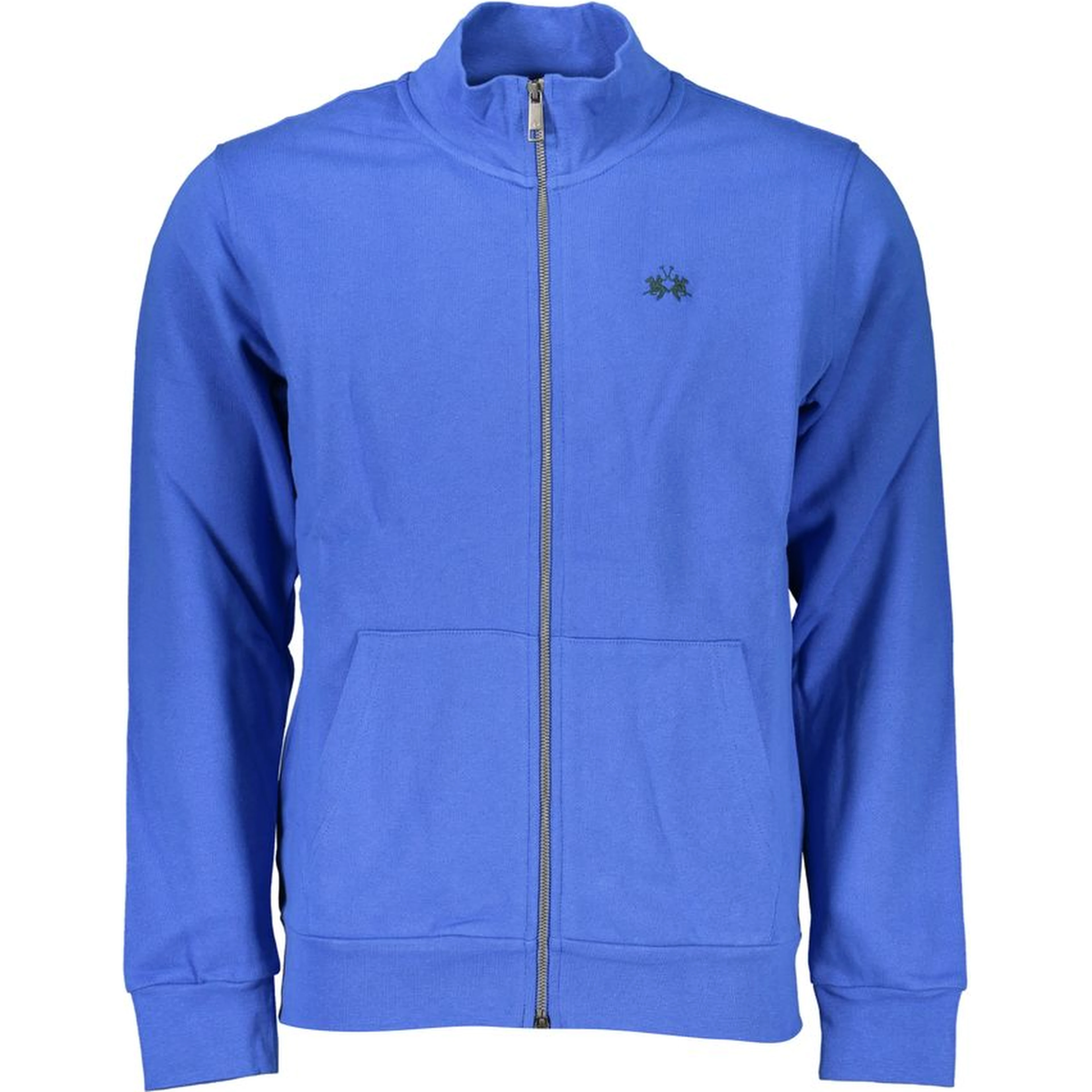 Blue Cotton Men Sweater