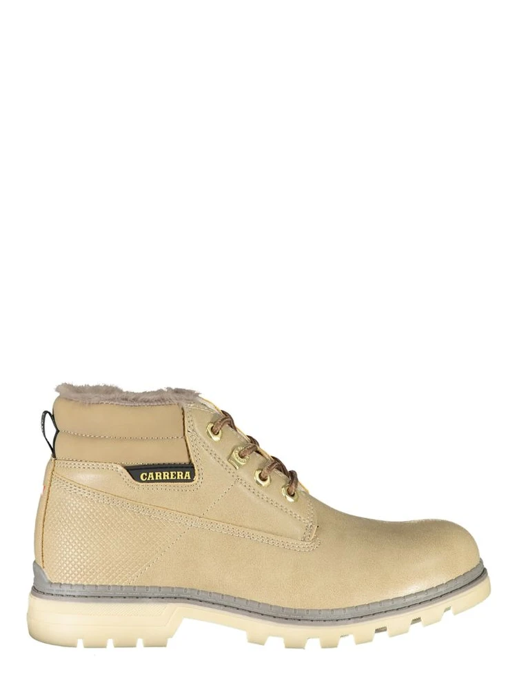 Beige Polyester Women Boot