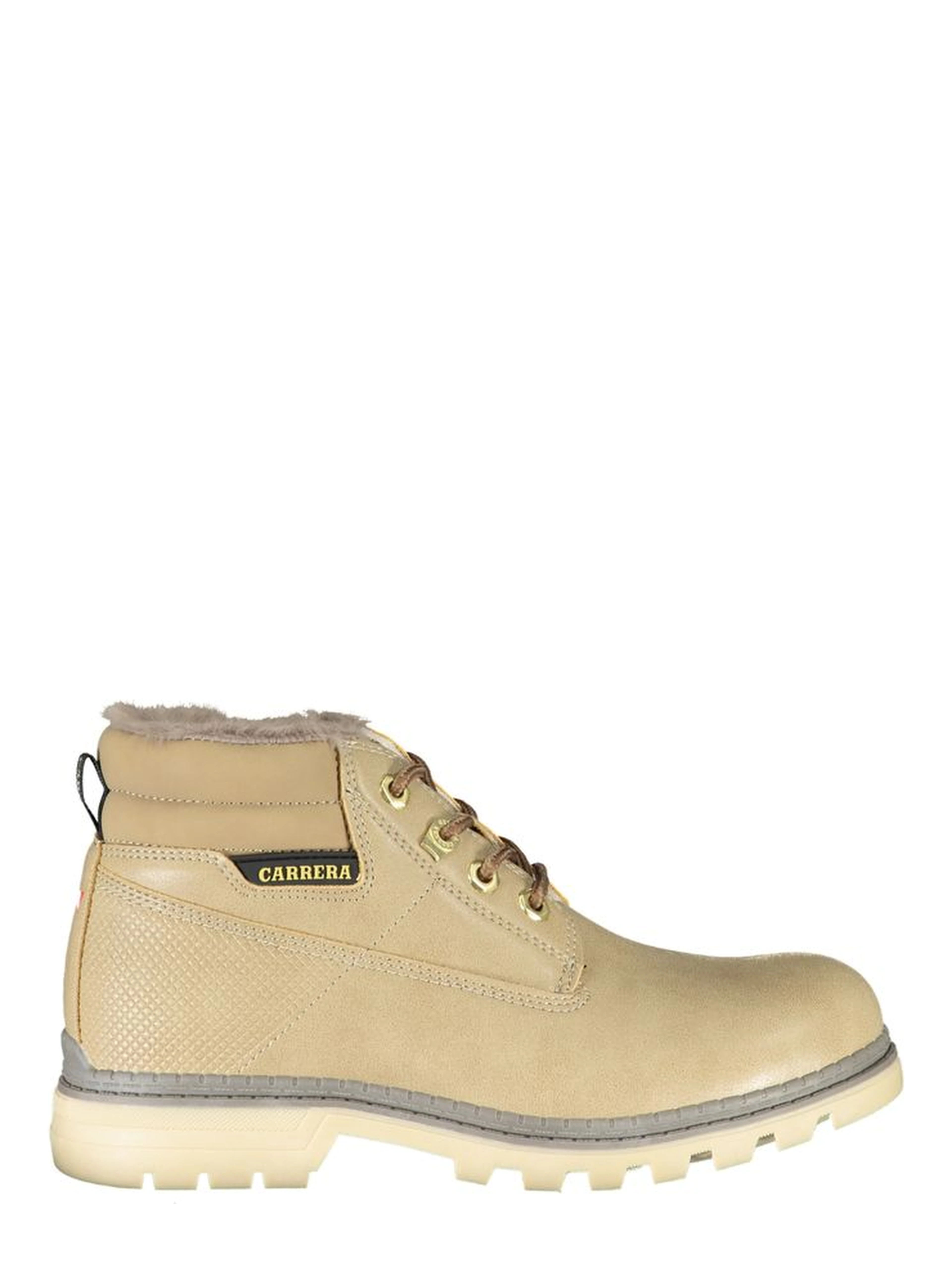 Beige Polyester Women Boot