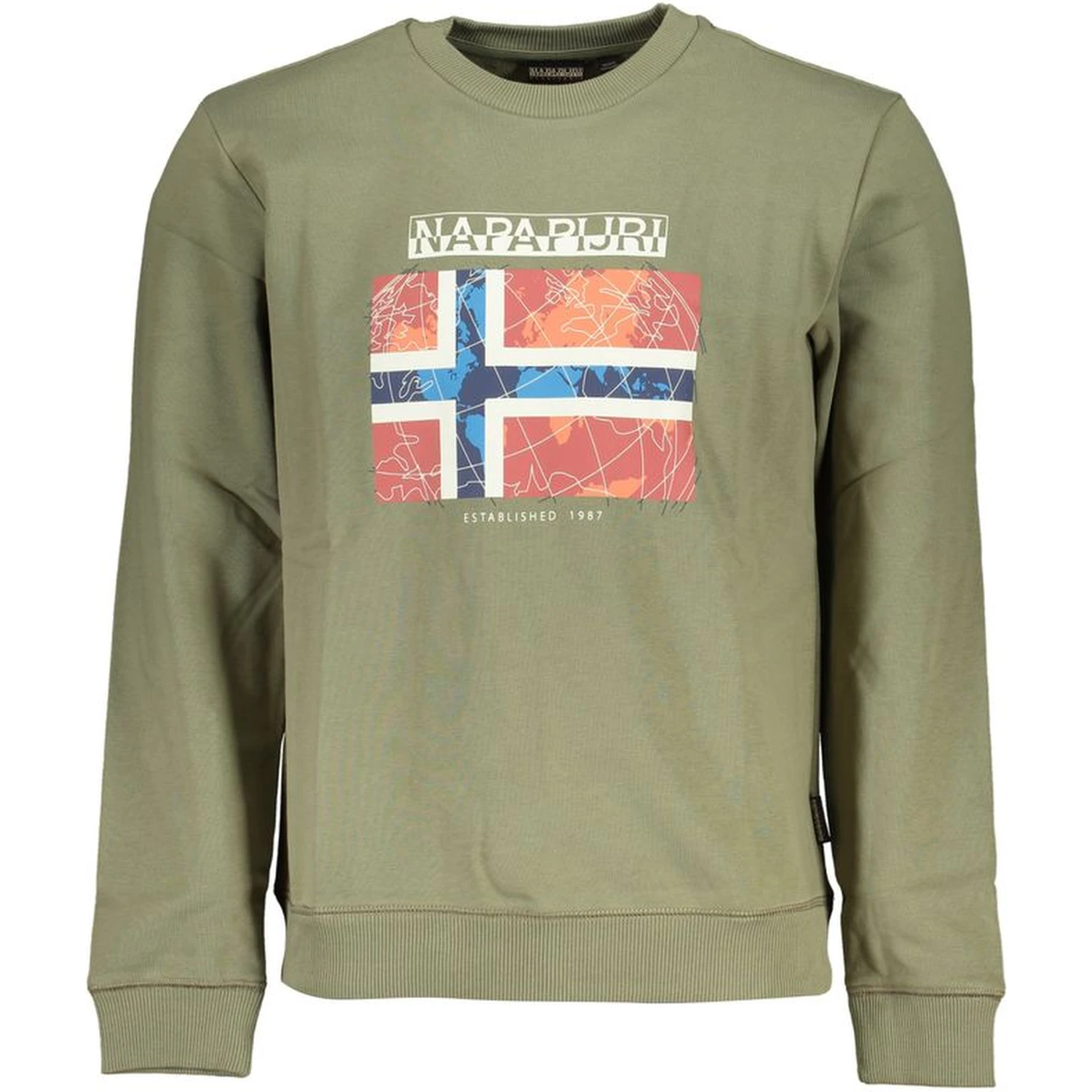 Green Cotton Men Sweater