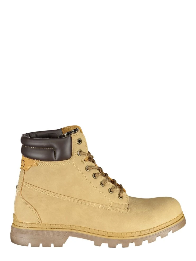Beige Polyurethane Women Ankle Boot