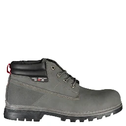 Gray Polyester Mens Boot