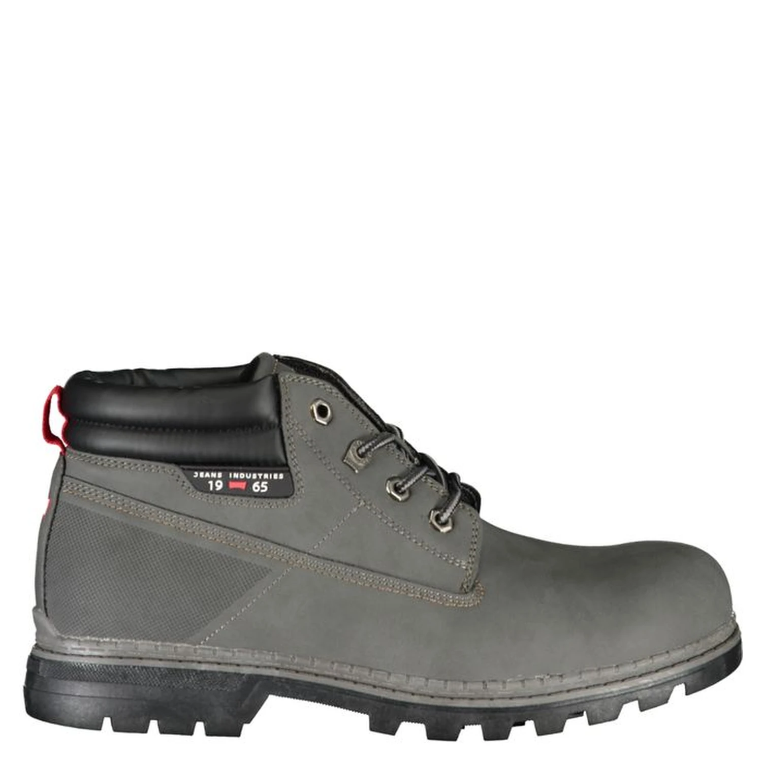 Gray Polyester Mens Boot
