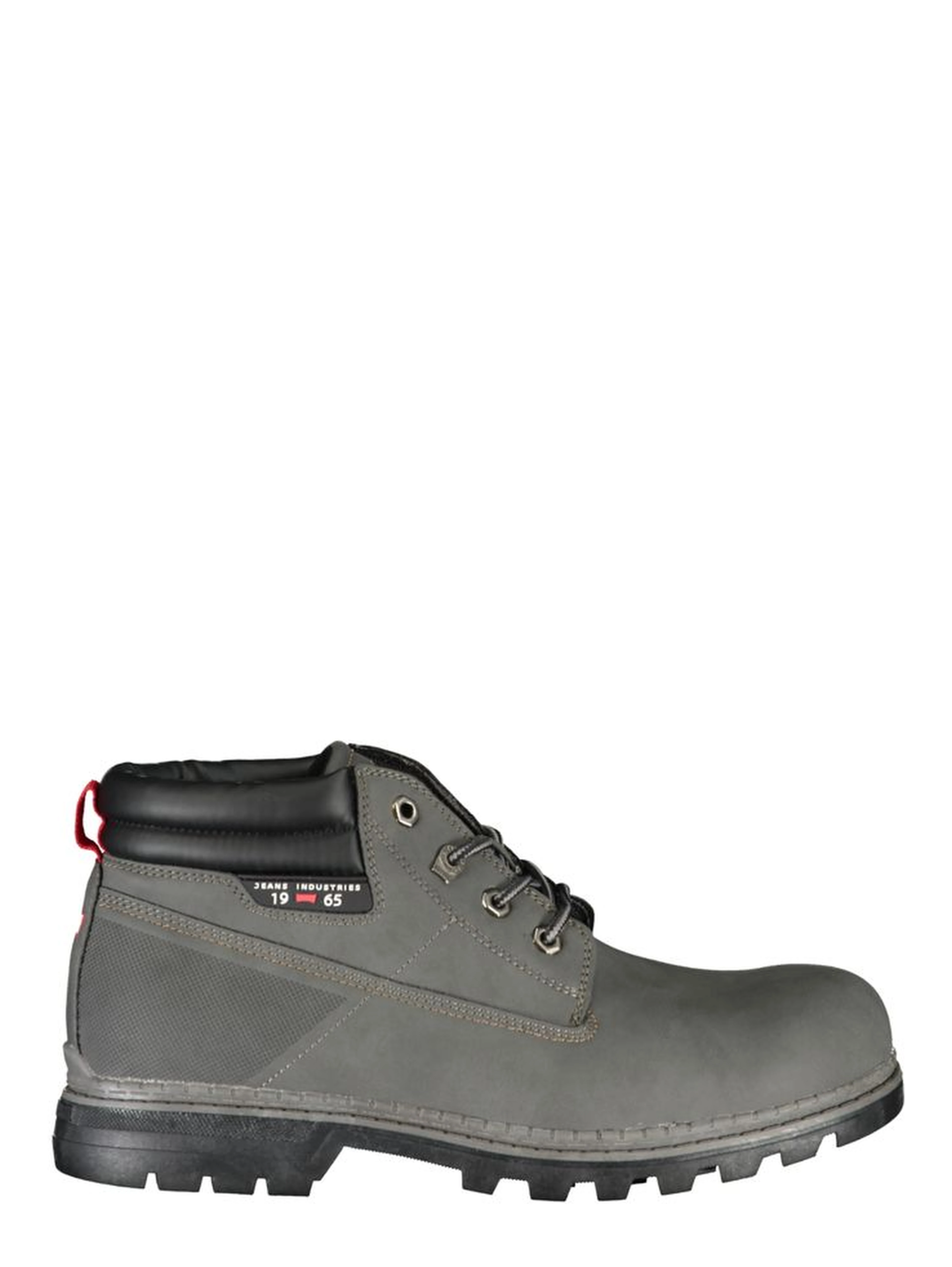 Gray Polyester Mens Boot
