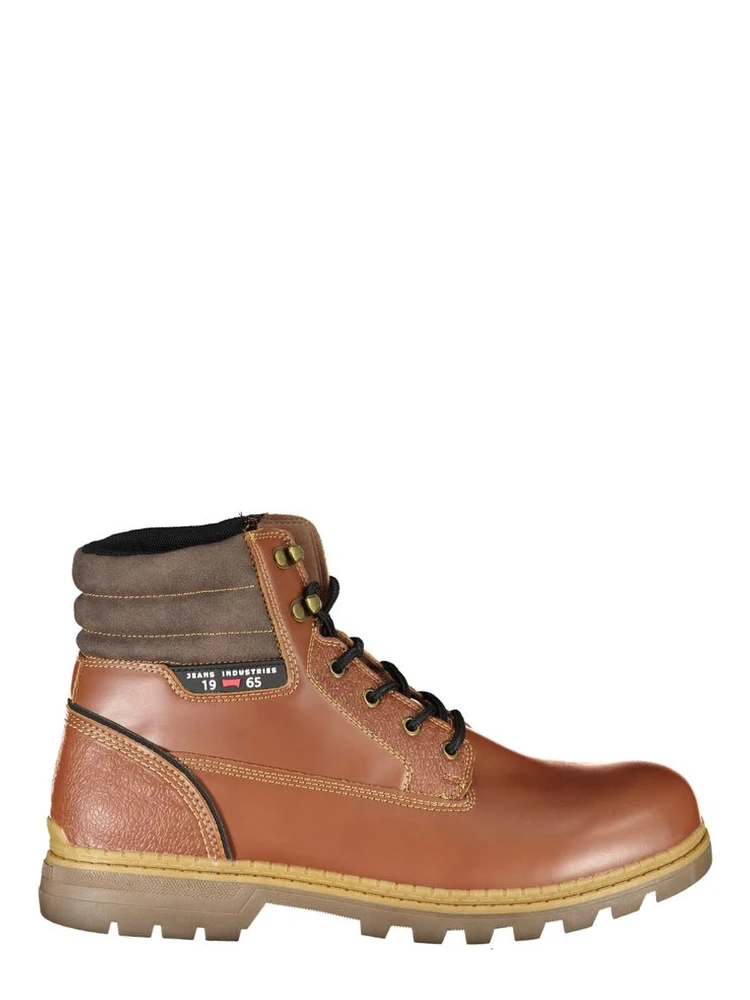 Brown Polyester Ankle
