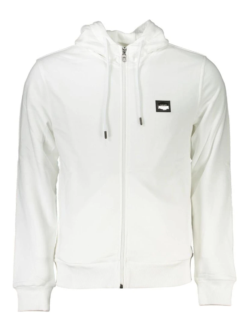 White Cotton Men's Hooded Sweater
