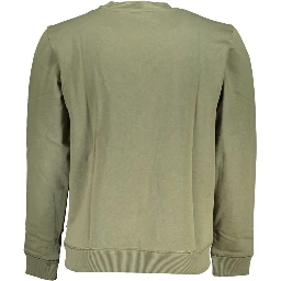 Green Cotton Men Sweater
