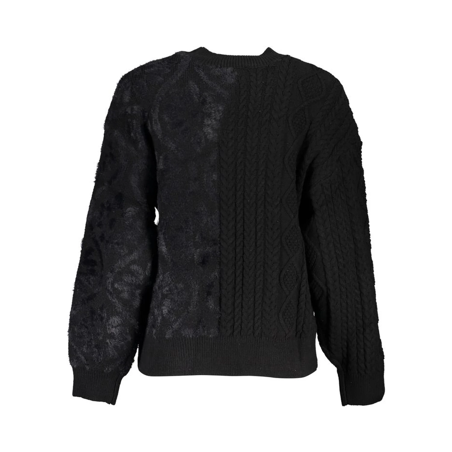 Black Cotton Women's Turtleneck Sweater