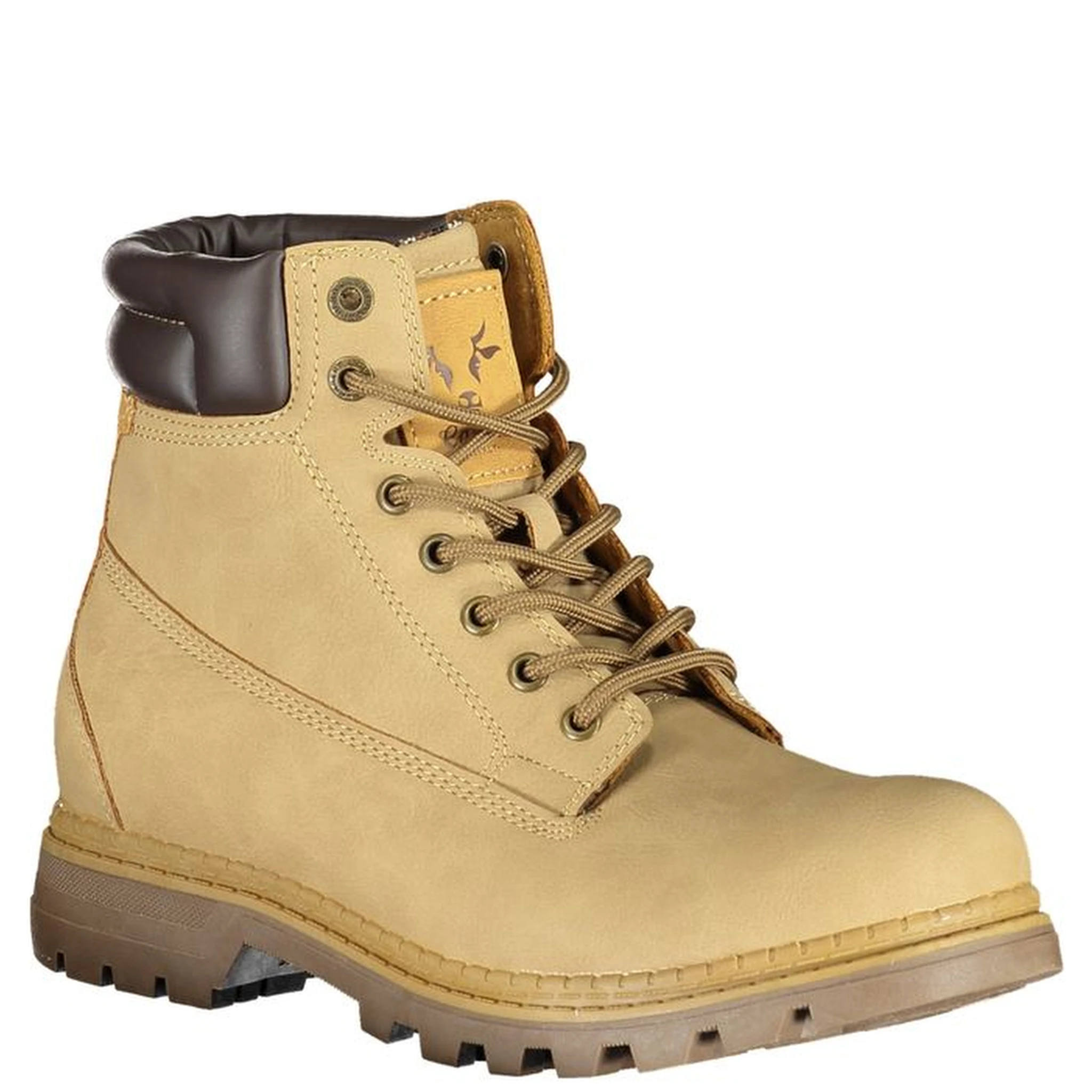 Beige Polyurethane Women Ankle Boot