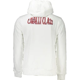 White Cotton Men's Hooded Sweater
