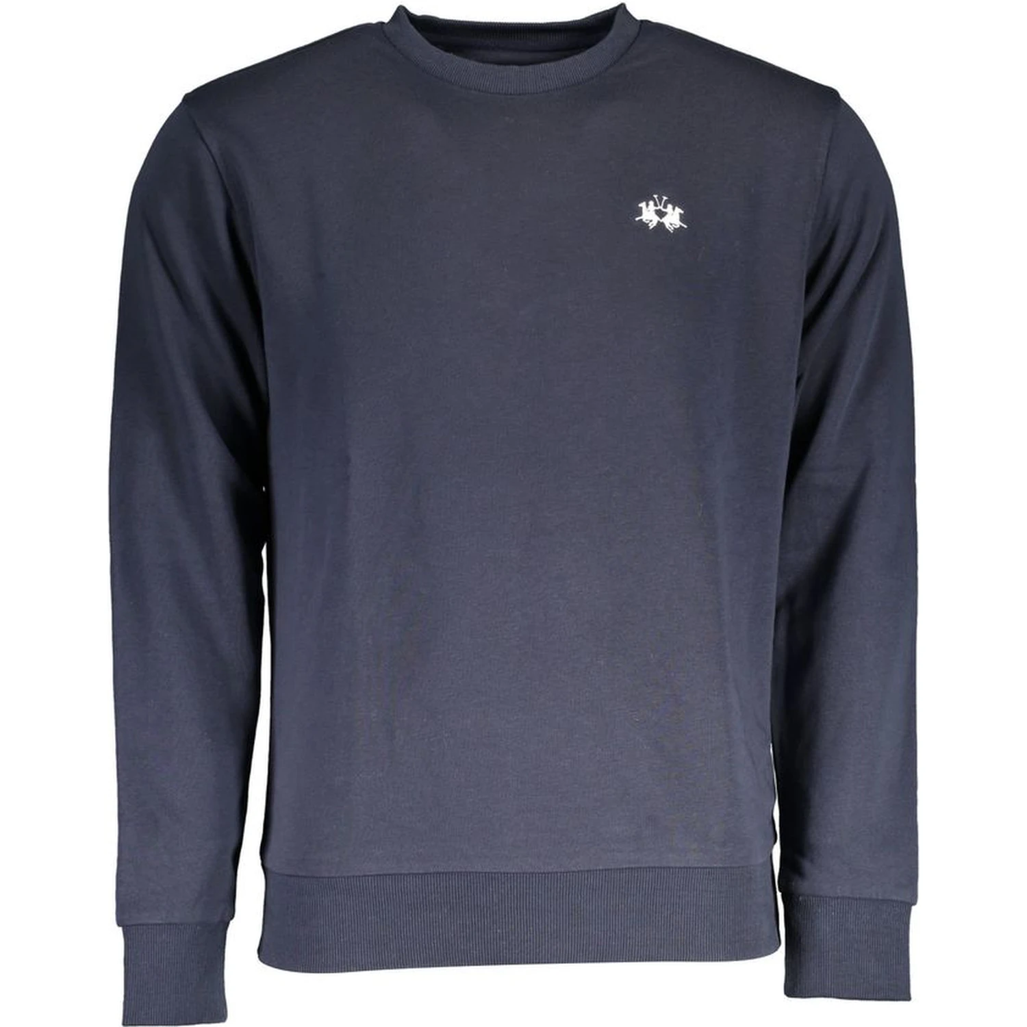 Blue Cotton Men Sweater