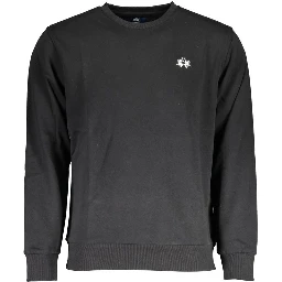 Black Cotton Men Sweater