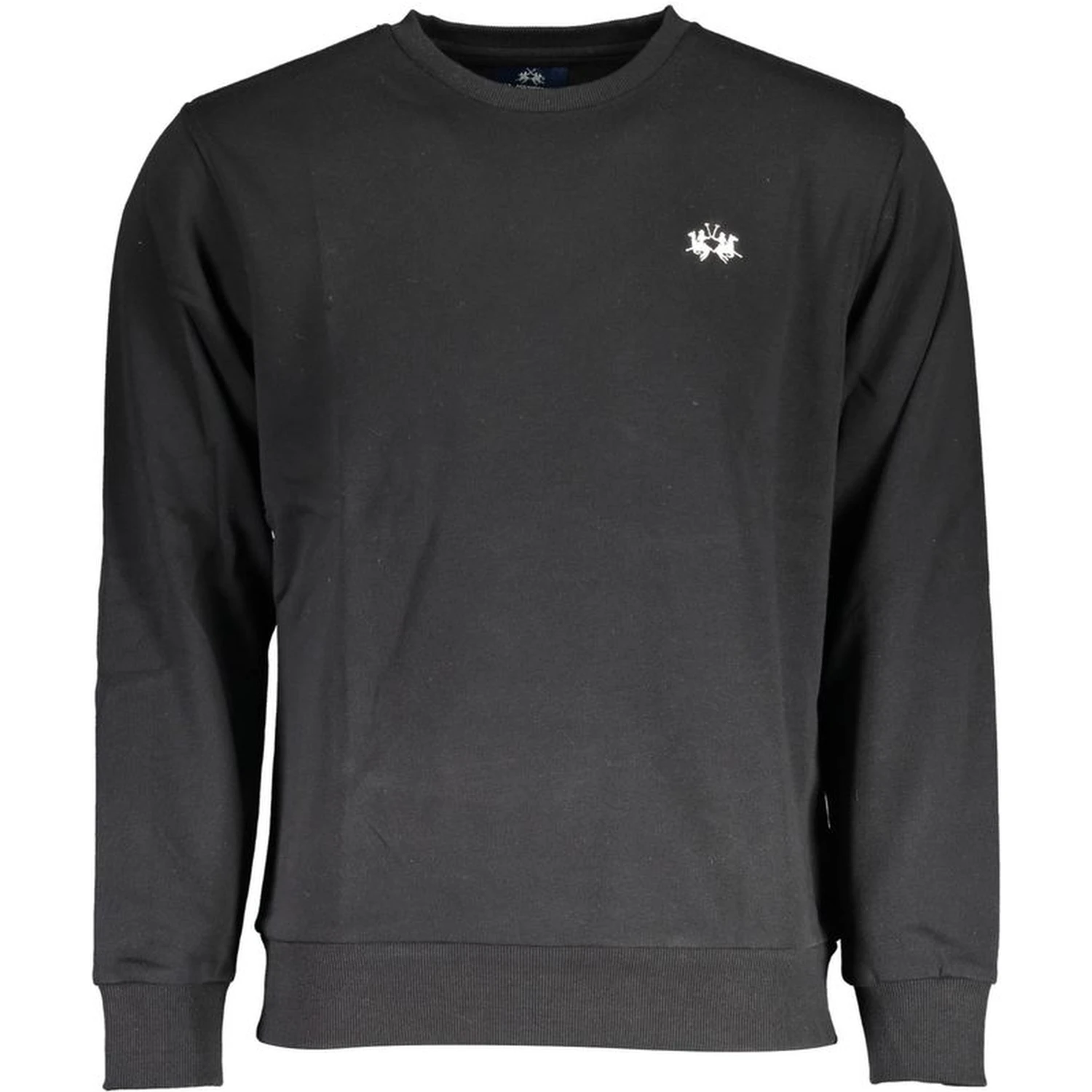 Black Cotton Men Sweater