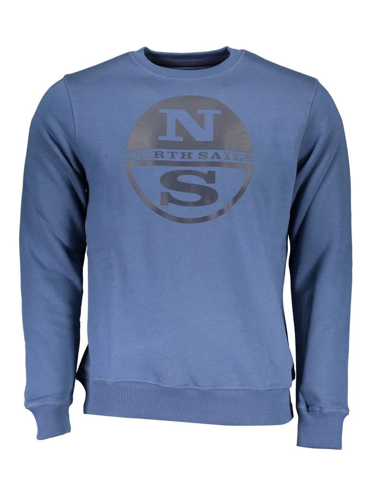Blue Cotton Men Sweater