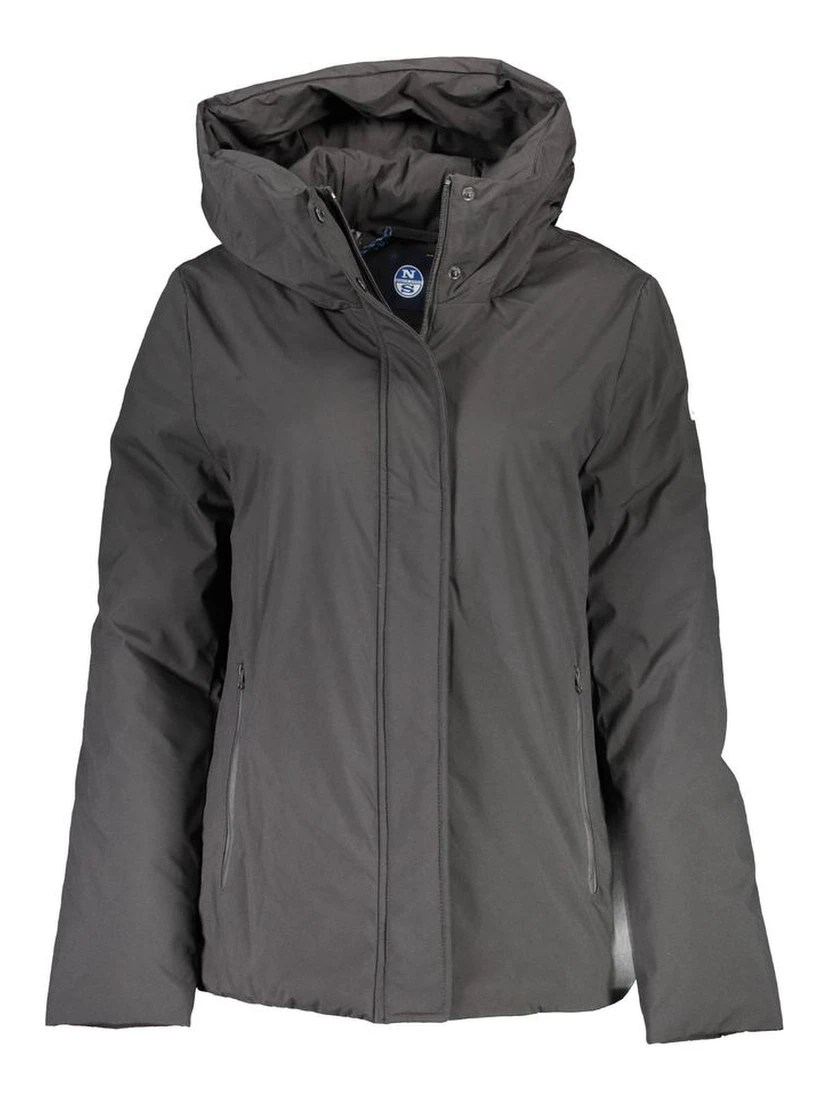 Black Polyester Jackets & Coat