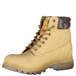 Beige Polyurethane Women Ankle Boot