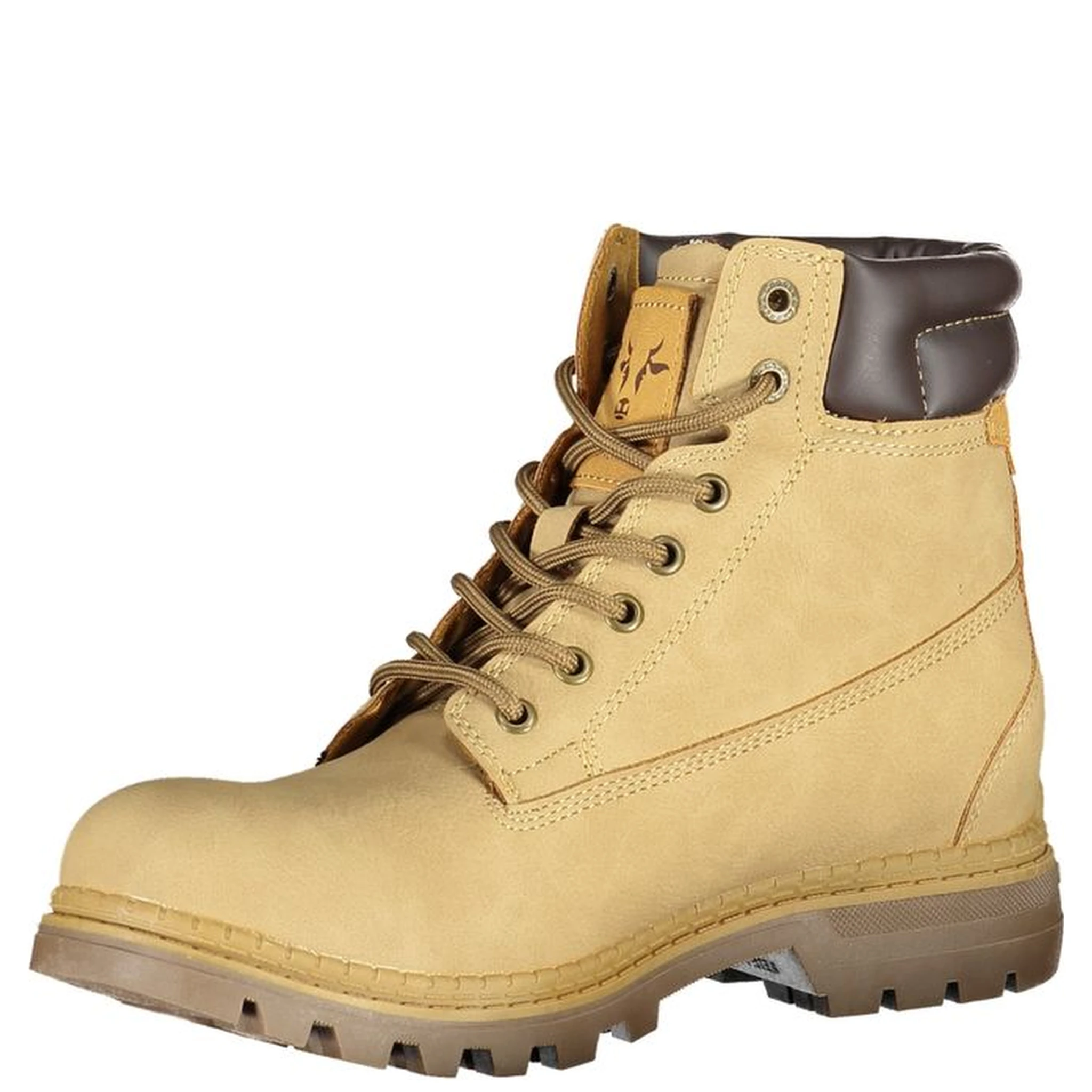 Beige Polyurethane Women Ankle Boot