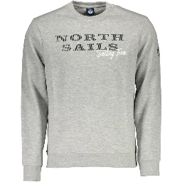 Gray Cotton Men Sweater