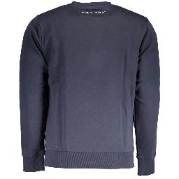 Blue Cotton Men Sweater