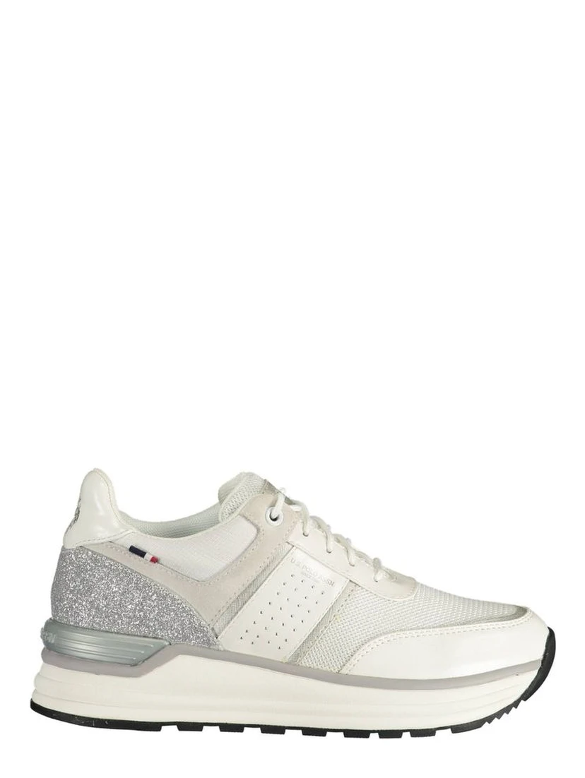 White Polyester Sneaker