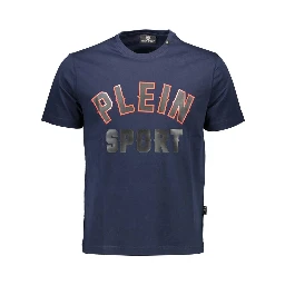 Blue Cotton Men's T-Shirt