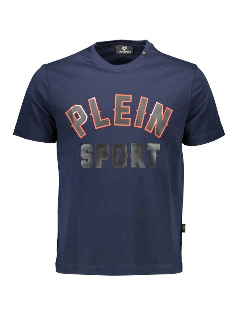 Blue Cotton Men's T-Shirt