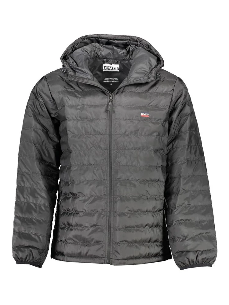 Black Polyester Men's Jacket