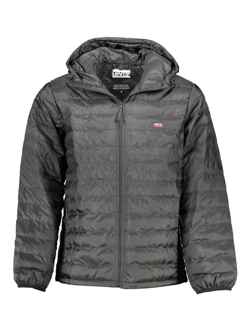 Black Polyester Men's Jacket