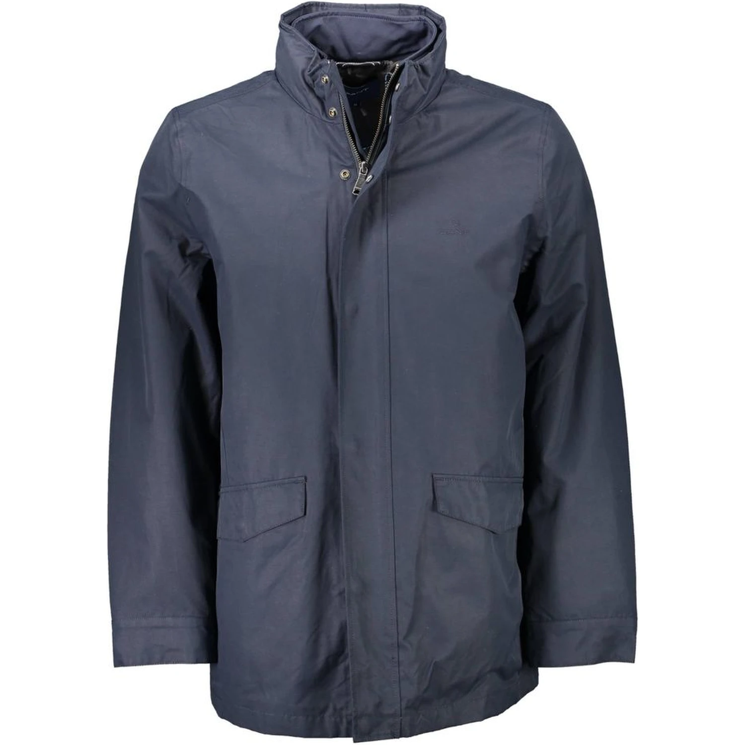 Blue Polyester Men Jacket