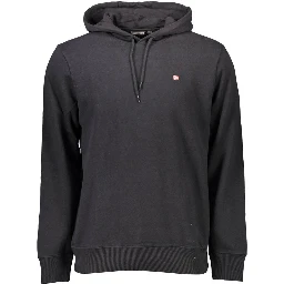 Black Cotton Men Sweater