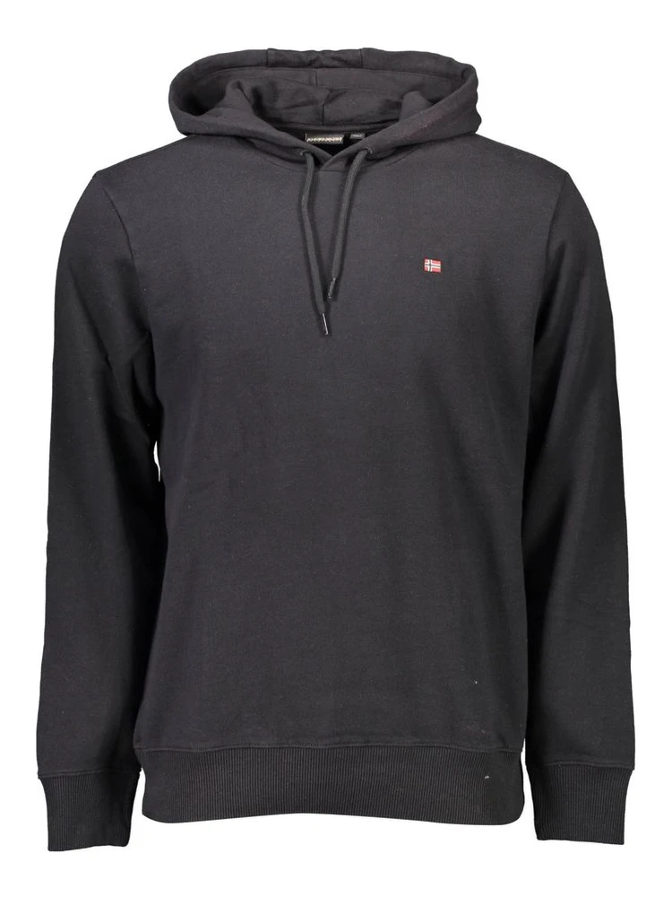 Black Cotton Men Sweater
