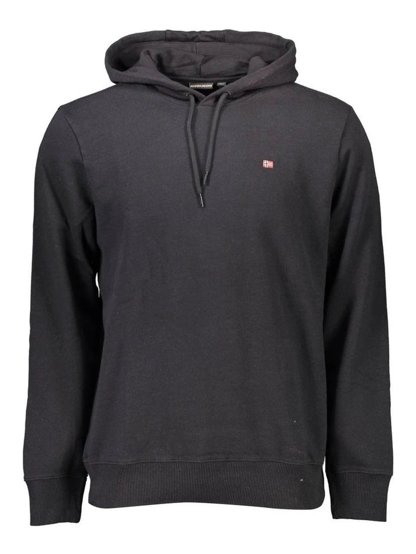 Black Cotton Men Sweater