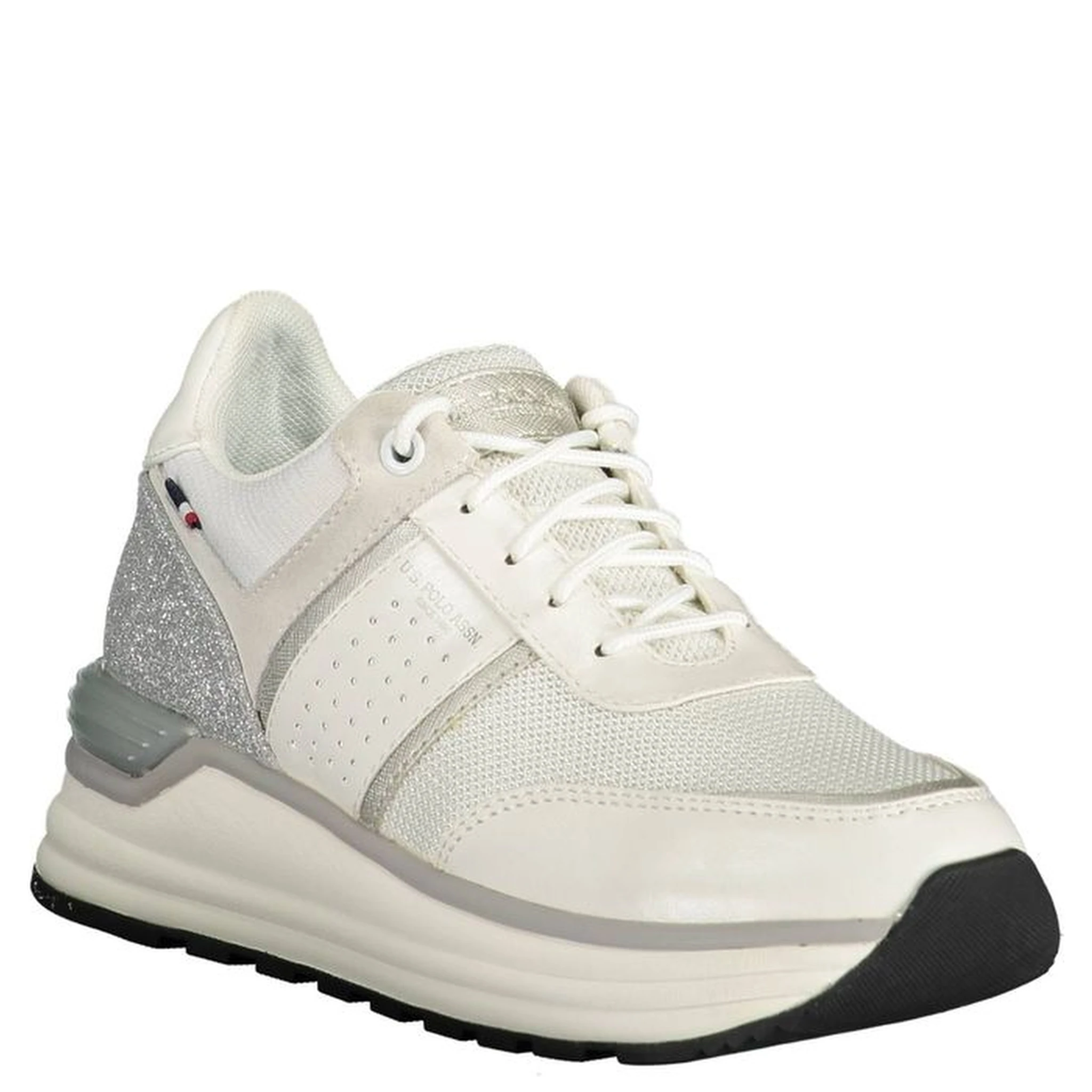 حذاء رياضي أبيض من البوليستر