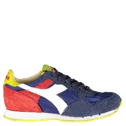 Blue Leather Women Sneaker