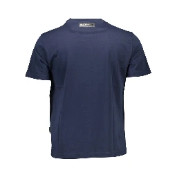 Blue Cotton Men's T-Shirt