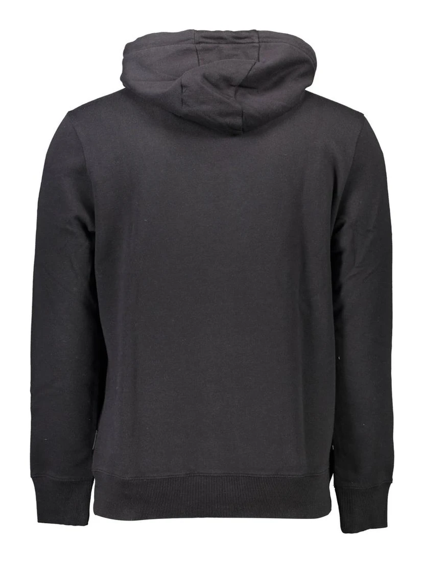 Black Cotton Men Sweater