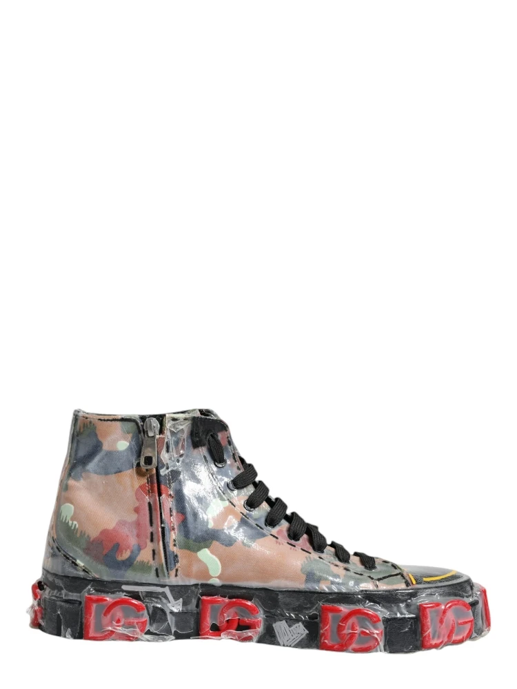 Multicolor Camouflage High Top Sneakers Shoes